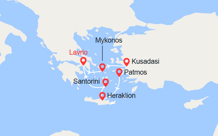 itinéraire croisière Isole greche - Libia : Grecia e Turchia 