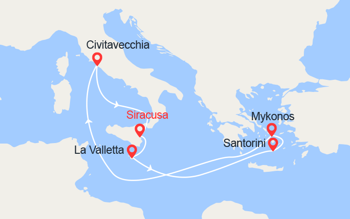 itinéraire croisière Mediterraneo Orientale : Isole Greche