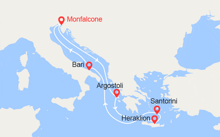 itinéraire croisière Mediterraneo Orientale : Isole Greche 