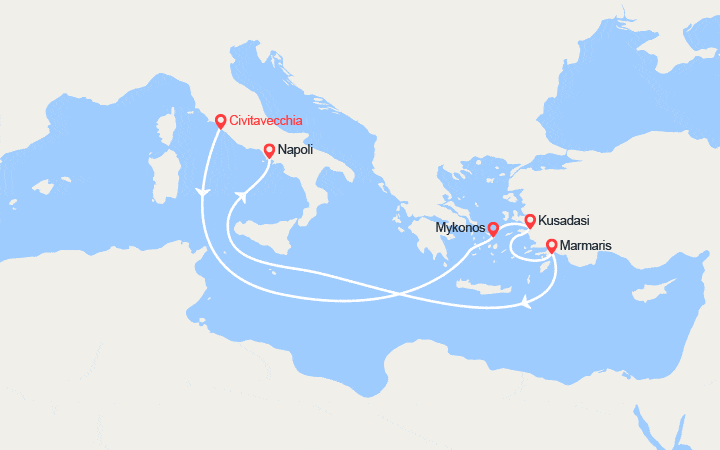 Scali Isole Greche, Turchia : da Civitavecchia a Napoli 