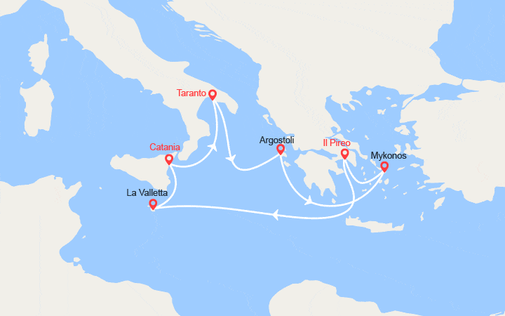 Scali Italia, Grecia, Malta 