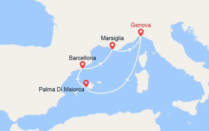 Scali Maiorca, Barcellona, Marsiglia 