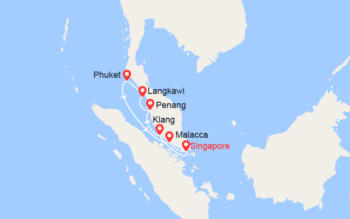 Risultati immagini per itinerario crociera costa malesia