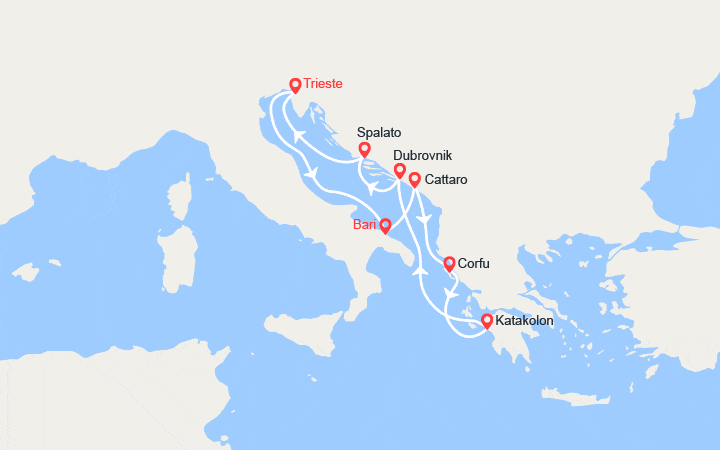 Scali Montenegro, Grecia, Croazia 