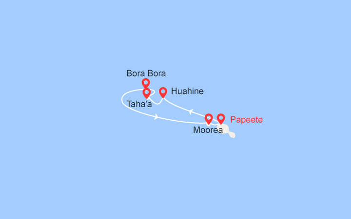 itinéraire croisière Polinesia - Australia : Tahiti e Polinesia francese 
