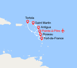 itinéraire croisière Caraibi : Antille, Isole Vergini, Dominica 