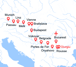 itin&eacute;raire croisi&egrave;re Danube : Au Fil du Danube, les Portes de Fer - Budapest - Vienne  