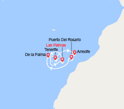 itinéraire croisière Méditerranée Occidentale : Découvertes des Canaries 