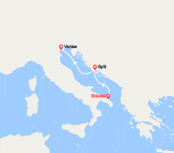 itin&eacute;raire croisi&egrave;re Méditerranée Occidentale : Escapade en Méditerranée : Croatie, Italie 