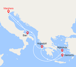 itinéraire croisière Mediterraneo Orientale - Isole greche : Intenso blu 