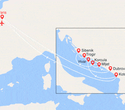 itin&eacute;raire croisi&egrave;re Méditerranée : La Croatie et le Monténégro (DHD) 