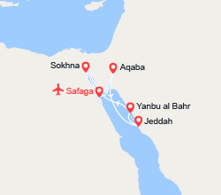 itinéraire croisière Medio Oriente : Mar Rosso: Giordania, Arabia Saudita, Egitto - Volo Incluso 