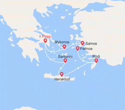 itinéraire croisière Isole greche : Meraviglie del Mar Egeo II 