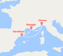 itinéraire croisière Mediterraneo Occidentale : Provenza e Barcellona 