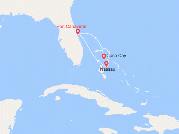itinéraire croisière Caraibi : Bahamas