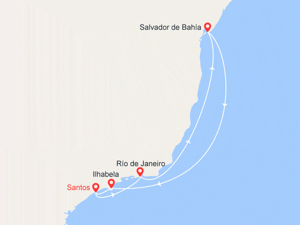 itinéraire croisière Sud America : Brasile