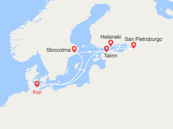 itinéraire croisière Baltico : Capitali Baltiche