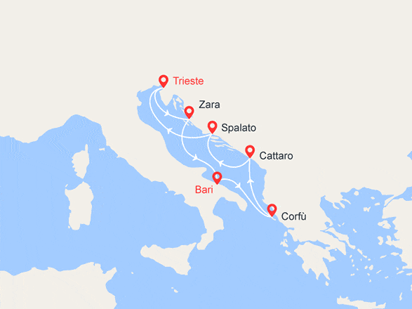 itinéraire croisière Mediterraneo Orientale : Croazia, Grecia, Montenegro