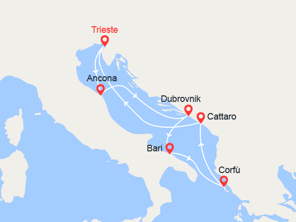 itinéraire croisière Mediterraneo Orientale : Croazia, Grecia, Montenegro