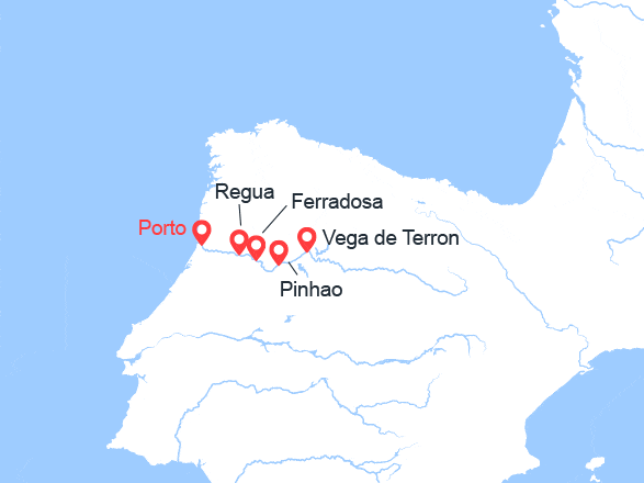 itin&eacute;raire croisi&egrave;re Douro : De Porto vers l’Espagne: la vallée du Douro et Salamanque (POP_PP) 