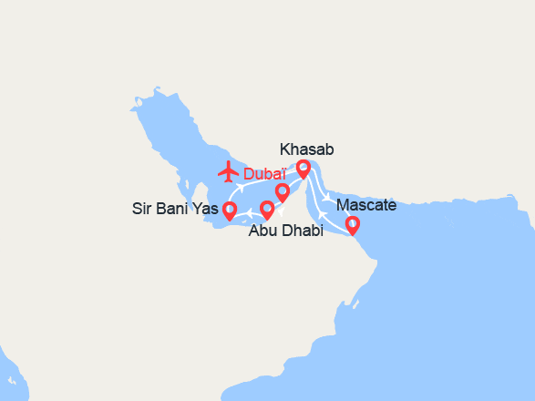 itinéraire croisière Medio Oriente : Emirati Arabi e Oman