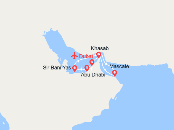 itinéraire croisière Medio Oriente : Emirati Arabi e Oman 