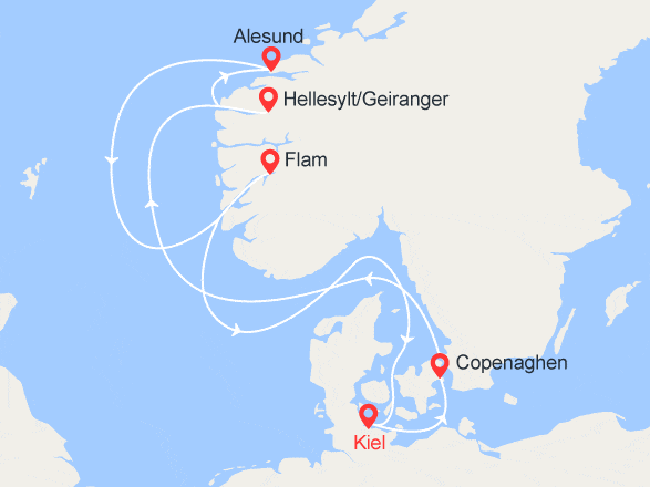 itinéraire croisière Fiordi : Fiordi Norvegesi