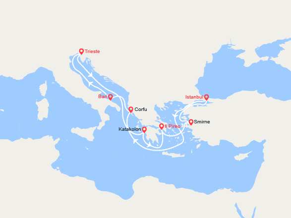 itinéraire croisière Mediterraneo Orientale : Isole Greche, Turchia