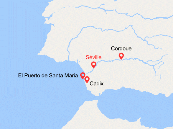 itin&eacute;raire croisi&egrave;re Guadalquivir : La route du jambon et des villages blancs - L'Andalousie authentique (SVS_PP) 