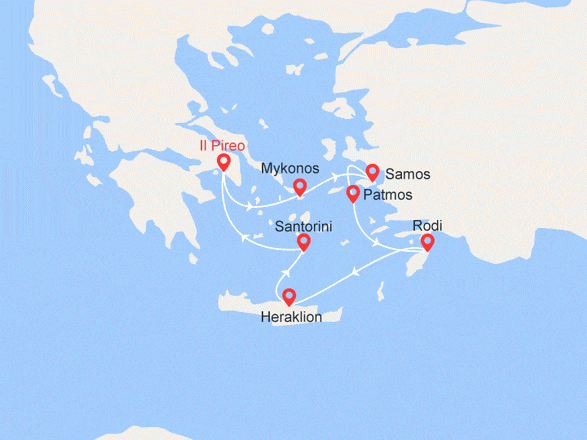 itinéraire croisière Isole greche : Meraviglie del Mar Egeo II