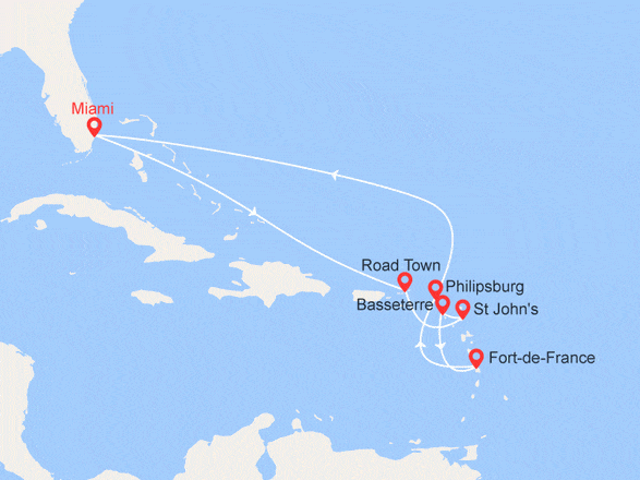 itinéraire croisière Caraibi : Sotto un cielo caraibico: le Piccole Antille